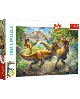 TREFL PUZZLE 160 EL. WALCZĄCE TYRANOZAURY 15360