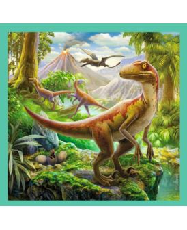 TREFL PUZZLE 3W1 NIEZWYKŁY ŚWIAT DINOZAURÓW