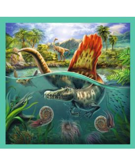 TREFL PUZZLE 3W1 NIEZWYKŁY ŚWIAT DINOZAURÓW