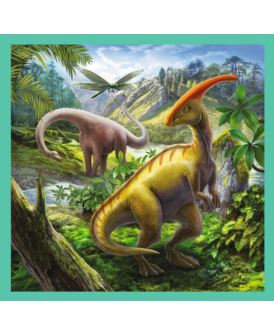 TREFL PUZZLE 3W1 NIEZWYKŁY ŚWIAT DINOZAURÓW