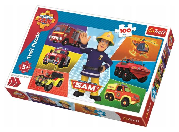 TREFL PUZZLE 100 EL. POJAZDY STRAŻAKA SAMA