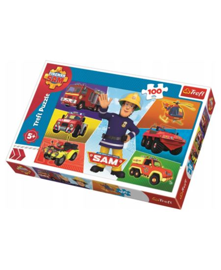 TREFL PUZZLE 100 EL. POJAZDY STRAŻAKA SAMA