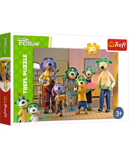 TREFL PUZZLE 30 EL WESOŁY DZIEŃ TREFLIKÓW