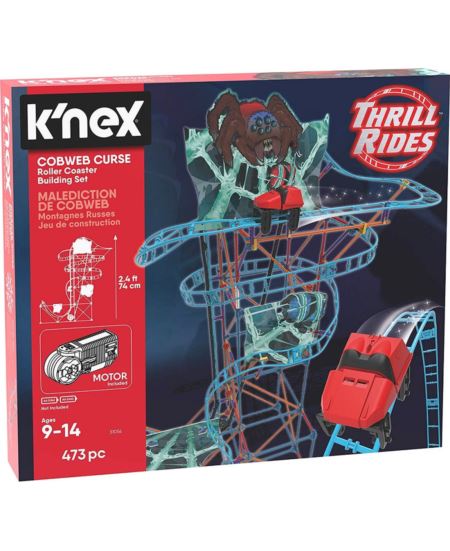 K'NEX 51056 PAJĘCZA KLĄTWA KOLEJKA GÓRSKA 473 EL.