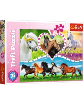 TREFL PUZZLE 200 EL. PIĘKNE KONIE