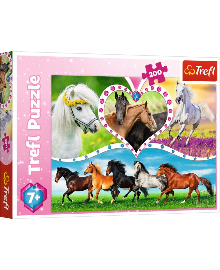 TREFL PUZZLE 200 EL. PIĘKNE KONIE