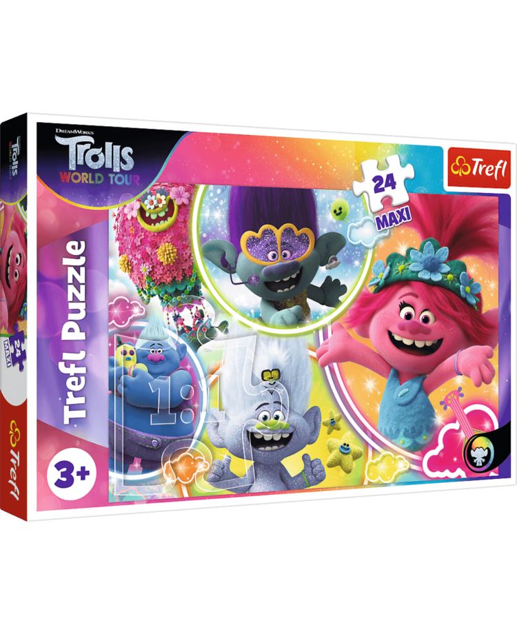 TREFL PUZZLE 24 EL MAXI MUZYCZNY ŚWIAT TROLI