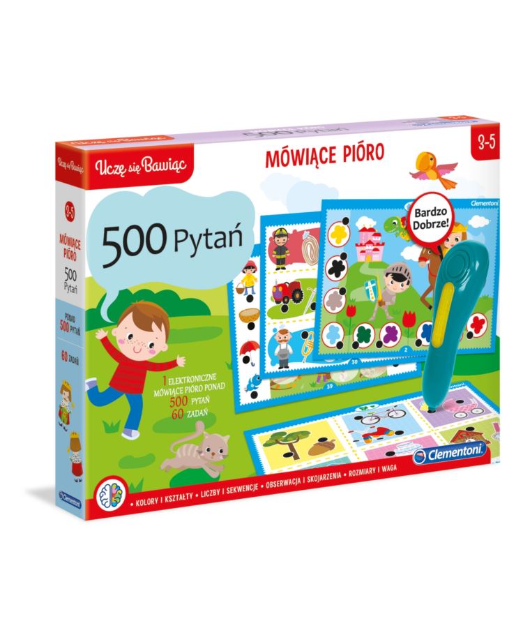 CLEMENTONI 50651 MÓWIĄCE PIÓRO 500 PYTAŃ BASIC