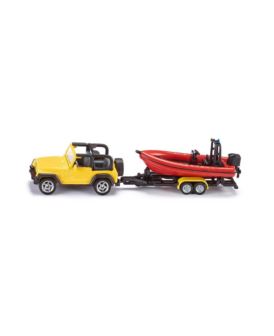SIKU 1658 JEEP Z ŁODZIĄ