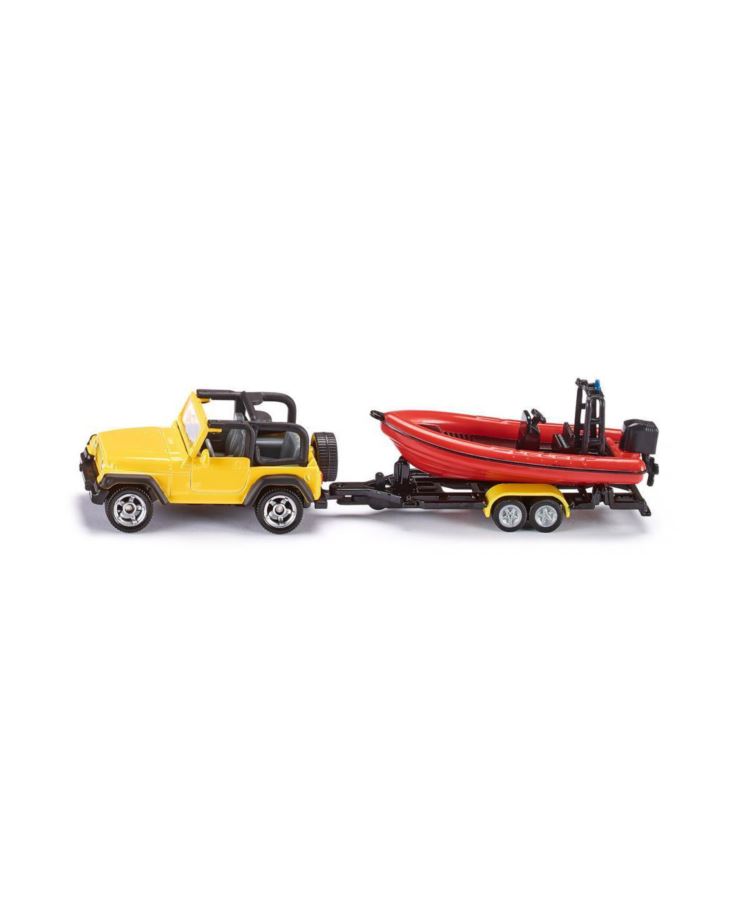 SIKU 1658 JEEP Z ŁODZIĄ