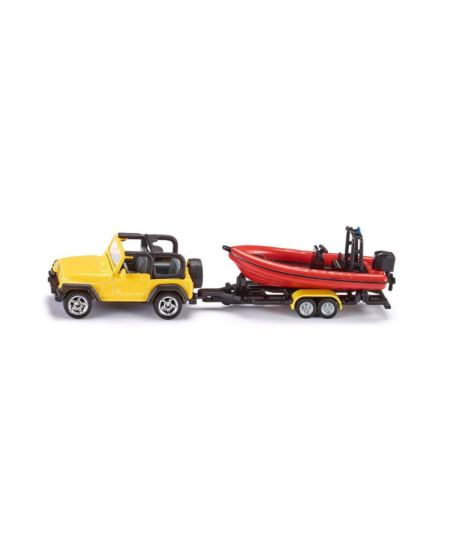 SIKU 1658 JEEP Z ŁODZIĄ