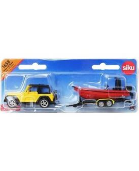 SIKU 1658 JEEP Z ŁODZIĄ