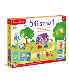CLEMENTONI 50089 EDUKACYJNY ZESTAW 8 GIER W1