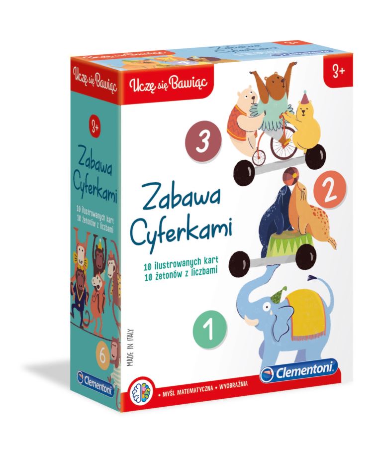 CLEMENTONI 50090 GRA EDUKACYJNA ZABAWA CYFERKAMI