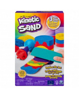 KINETIC SAND ZESTAW TĘCZOWYCH NARZĘDZI 383G 3 KOL