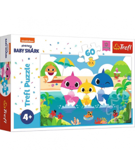 TREFL PUZZLE 60 EL. RODZINA REKINÓW NA WAKACJACH