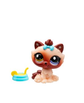 LITTLEST PET SHOP FIGURKA KOTEK + MISKA