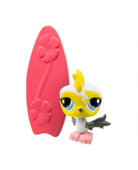 LITTLEST PET SHOP FIGURKA KAKADU + DESKA SURFINGOW