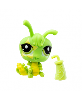 LITTLEST PET SHOP FIGURKA JEDWABNIK + NAPÓJ