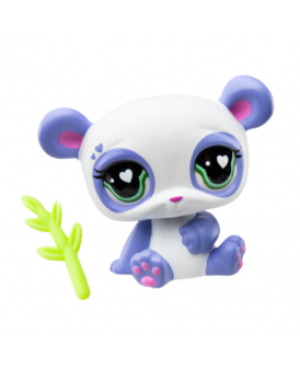 LITTLEST PET SHOP FIGURKA PANDA MONIUM + LIŚĆ