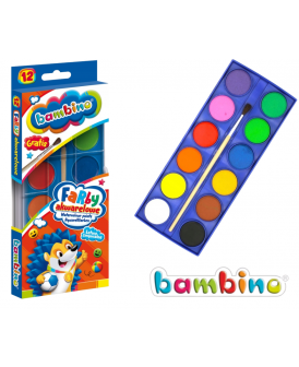BAMBINO FARBY AKWARELOWE 12 KOL.