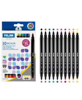 MILAN FLAMASTRY DWUKOLOROWE BICOLOR KPL. 10 SZT.
