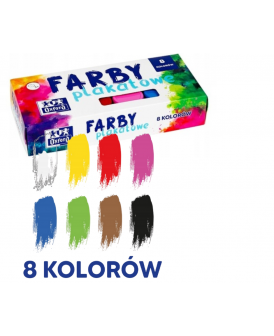 OXFORD FARBY PLAKATOWE 8-KOLORÓW 20ML