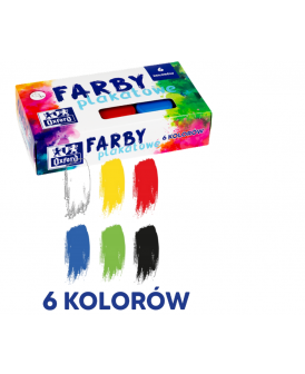 OXFORD FARBY PLAKATOWE 6-KOLORÓW 20ML
