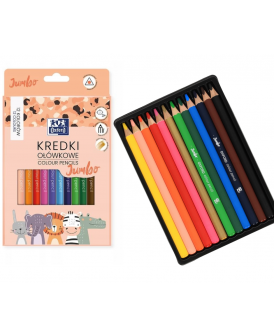 OXFORD KREDKI OŁÓWKOWE 12-KOL. KIDS JUMBO