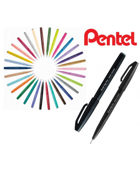 PENTEL PISAK  DO KALIGRAFII BRUSH CZARNY