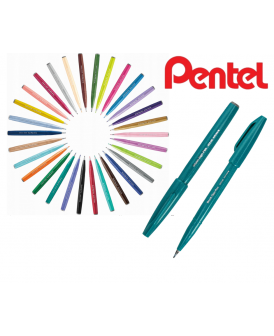 PENTEL PISAK  DO KALIGRAFII BRUSH TURKUSOWY