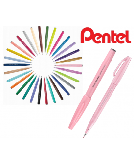 PENTEL PISAK  DO KALIGRAFII BRUSH PUDROWY RÓŻ