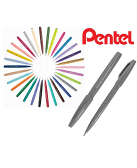 PENTEL PISAK  DO KALIGRAFII BRUSH SZARY
