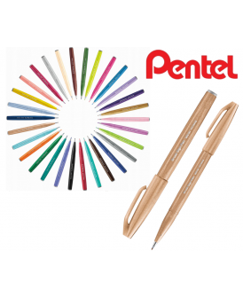 PENTEL PISAK  DO KALIGRAFII BRUSH ORZECHOWY