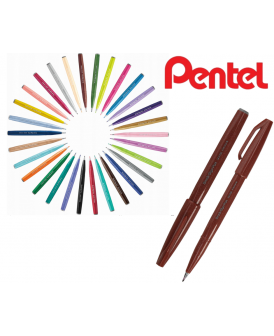 PENTEL PISAK  DO KALIGRAFII BRUSH BRĄZOWY