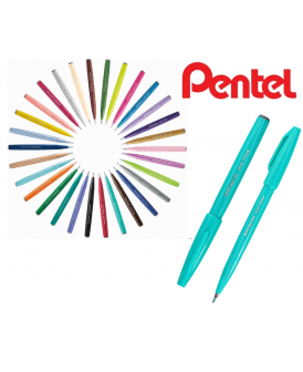 PENTEL PISAK  DO KALIGRAFII BRUSH SZMARAGDOWOZIELO