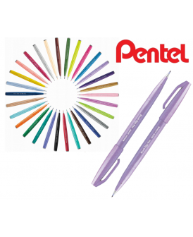 PENTEL PISAK  DO KALIGRAFII BRUSH JASNOFIOLETOWY