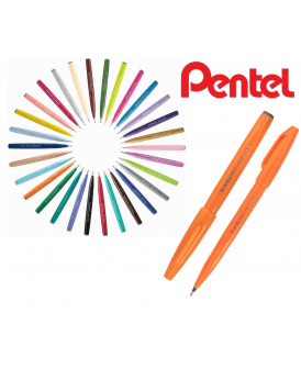 PENTEL PISAK  DO KALIGRAFII BRUSH POMARAŃCZOWY