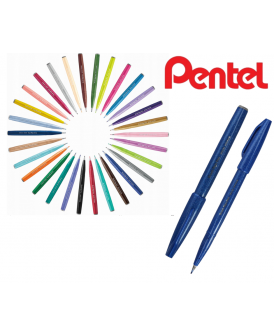 PENTEL PISAK  DO KALIGRAFII BRUSH NIEBIESKI