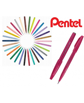 PENTEL PISAK  DO KALIGRAFII BRUSH BURGUND
