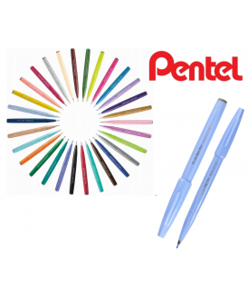 PENTEL PISAK  DO KALIGRAFII BRUSH SZARONIEBIESKI
