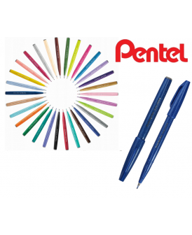 PENTEL PISAK  DO KALIGRAFII BRUSH CIEMNONIEBIESKI