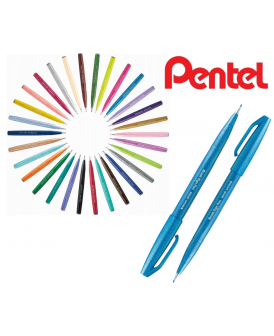 PENTEL PISAK  DO KALIGRAFII BRUSH BŁĘKITNY