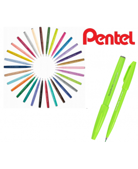 PENTEL PISAK  DO KALIGRAFII BRUSH JASNOZIELONY