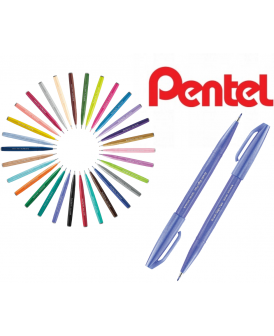 PENTEL PISAK  DO KALIGRAFII BRUSH NIEBIESKOFIOLETO