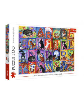 TREFL PUZZLE 500 EL. KOCI ALFABET