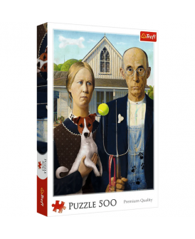 TREFL PUZZLE 500 EL. AMERICAN GOTHIC PSIA EDYCJA