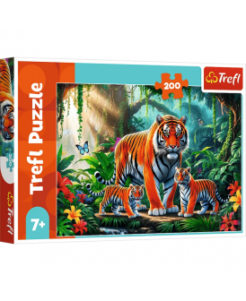TREFL PUZZLE 200 EL. TYGRYSIE ZWYCZAJE