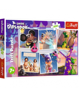 TREFL PUZZLE 200 EL. PRZYGODY SMOKA DIPLODOKA