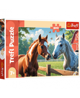 TREFL PUZZLE 200 EL. KONIE NA POLANIE